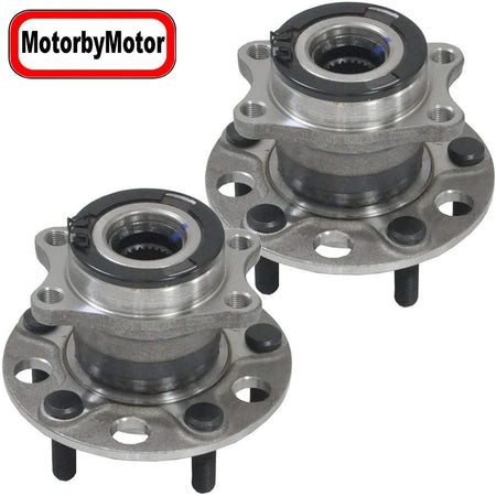 MotorbyMotor 512333 Rear Wheel Bearing Hub Assembly fit for 2007-2017 Jeep Compass, 2007-2017 Jeep Patriot, 2007-2008 Dodge Caliber Wheel Hub w/5 Lugs [4WD 4x4, AWD] - 2 PACK