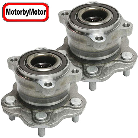 MotorbyMotor 512363 Rear Wheel Bearing and Hub Assembly Fits for Nissan Murano 2003 2004 2005 2006 2007 Wheel Hub w/5 Lugs, AWD (2 PACK)