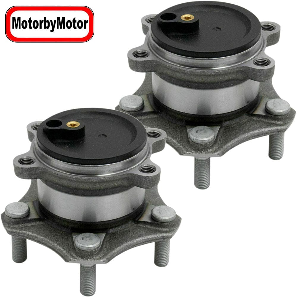 Motorbymotor 512552 Rear Wheel Bearing and Hub Assembly with 4 Lugs fits for Mazda 3 2014-2018 Low-Runout OE Directly Replacement Hub Bearing-2 Pack