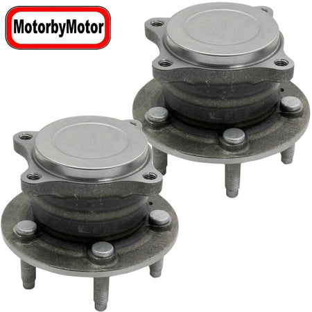 MotorbyMotor 512589 Rear Wheel Bearing & Hub Assembly Fits for Chevy Cruze 2016-2019 Wheel Hub w/5 Lugs (2 PACK)