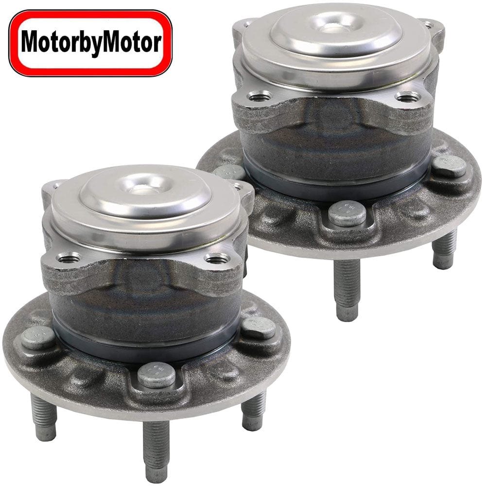 MotorbyMotor 512590 Wheel Bearing and Hub Assembly Fits for 2017 2018 Chevy Bolt EV, 2016-2019 Chevy Volt Wheel Hub w/5 Lugs - 2 PACK