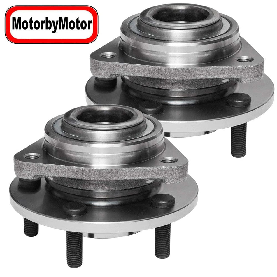 MotorbyMotor 513089 Front Wheel Bearing Fit for Chrysler 300M/Concorde/Intrepid/LHS/New Yorker, Dodge Intrepid, Eagle Vision, Rear Wheel Hub for Chrysler Prowler, Plymouth Prowler-5 Lugs - 2 PACK