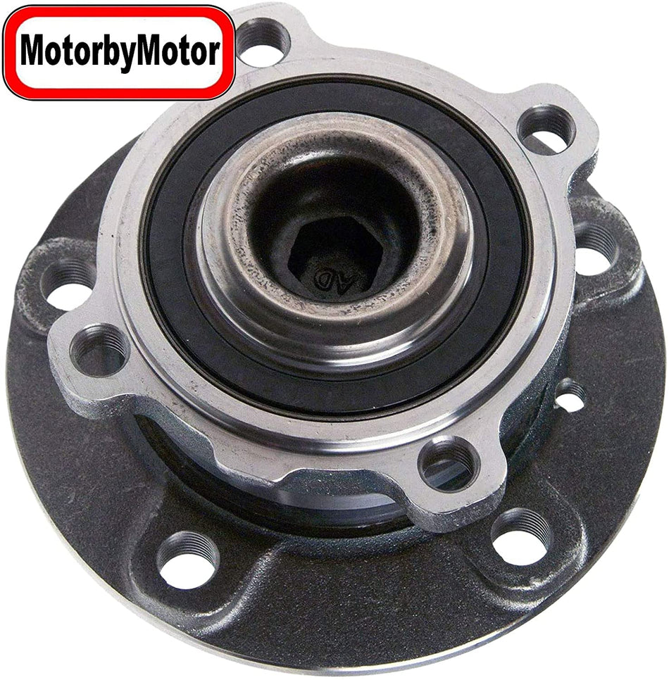MotorbyMotor 513173 Front Wheel Bearing and Hub Assembly Fits for BMW 745i 745Li 750i 750Li 760i 760Li Alpina B7 Hub Bearing Assembly (All Models; 5 Bolts (Not Include)