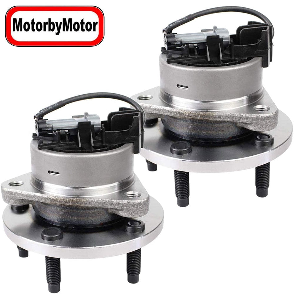 MotorbyMotor 513206 Front Wheel Bearing & Hub Assembly for 06-11 Chevy HHR, 05-10 Chevy Cobalt, 07-10 Pontiac G5, 05-06 Pontiac Pursuit, 04-07 Saturn Ion Wheel Hub [w/5 Lugs W/ABS] - 2 PACK