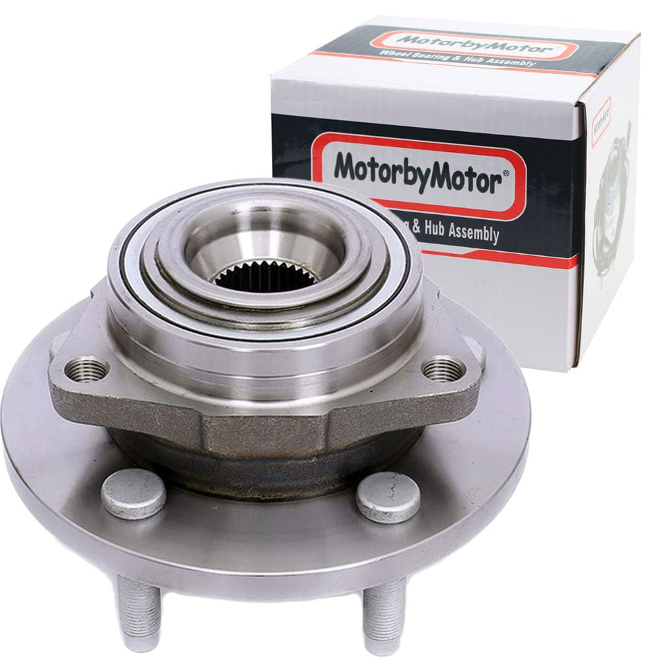 MotorbyMotor 513228 Front Wheel Bearing Hub Assembly fit for 2005-2009 Dodge Dakota, 2006-2008 Mitsubishi Raider Wheel Hub w/5 Lugs, Non-ABS
