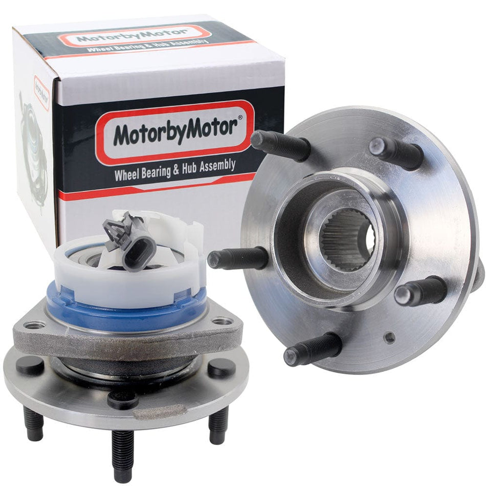 MotorbyMotor 513238 Front Wheel Bearing & Hub Assembly Fits for Cadillac STS 2005 2006 2007 2008 2009 Hub Bearing w/5 Lugs-AWD(2 Pack)