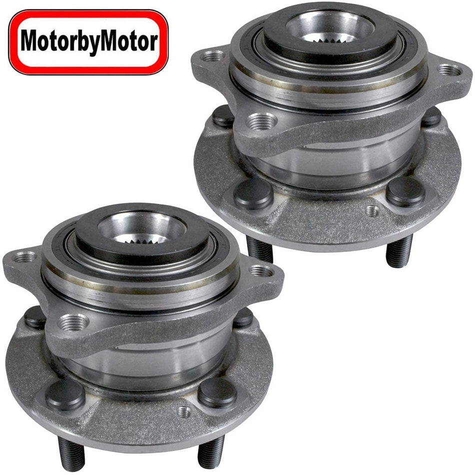 MotorbyMotor 513266 Front/Rear Wheel Bearing & Hub Assembly Fits for Hyundai Santa Fe/Santa Fe XL/Veracruz, Kia Rondo/Sorento Wheel Hub w/5 Lugs (2 PACK)