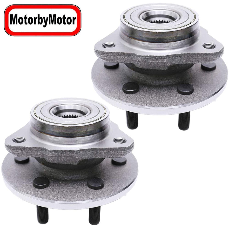 MotorbyMotor 515007 Front Wheel Bearing & Hub Assembly Fits for 1998-2003 Dodge Durango, 1997-2004 Dodge Dakota Wheel Hub w/6 Lugs, 4WD 4x4 - 2 PACK