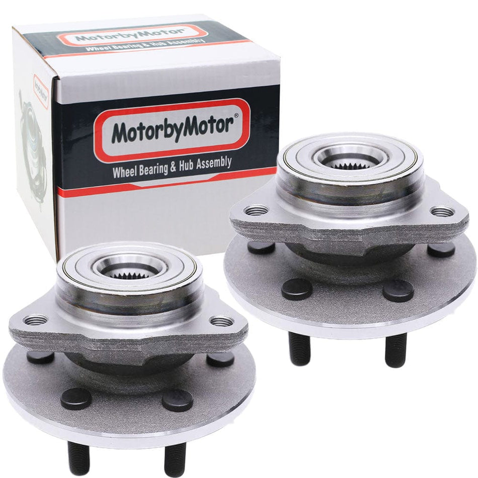 MotorbyMotor 515007 Front Wheel Bearing & Hub Assembly Fits for 1998-2003 Dodge Durango, 1997-2004 Dodge Dakota Wheel Hub w/6 Lugs, 4WD 4x4 - 2 PACK