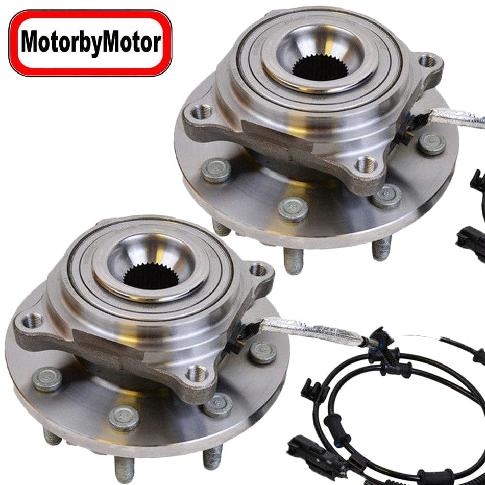MotorbyMotor 515162 Front Wheel Bearing and Hub Assembly with 8 Lugs Fits for Dodge Ram 2500 3500 Low-Runout OE Directly Replacement Hub Bearing w/ABS-2 Pack
