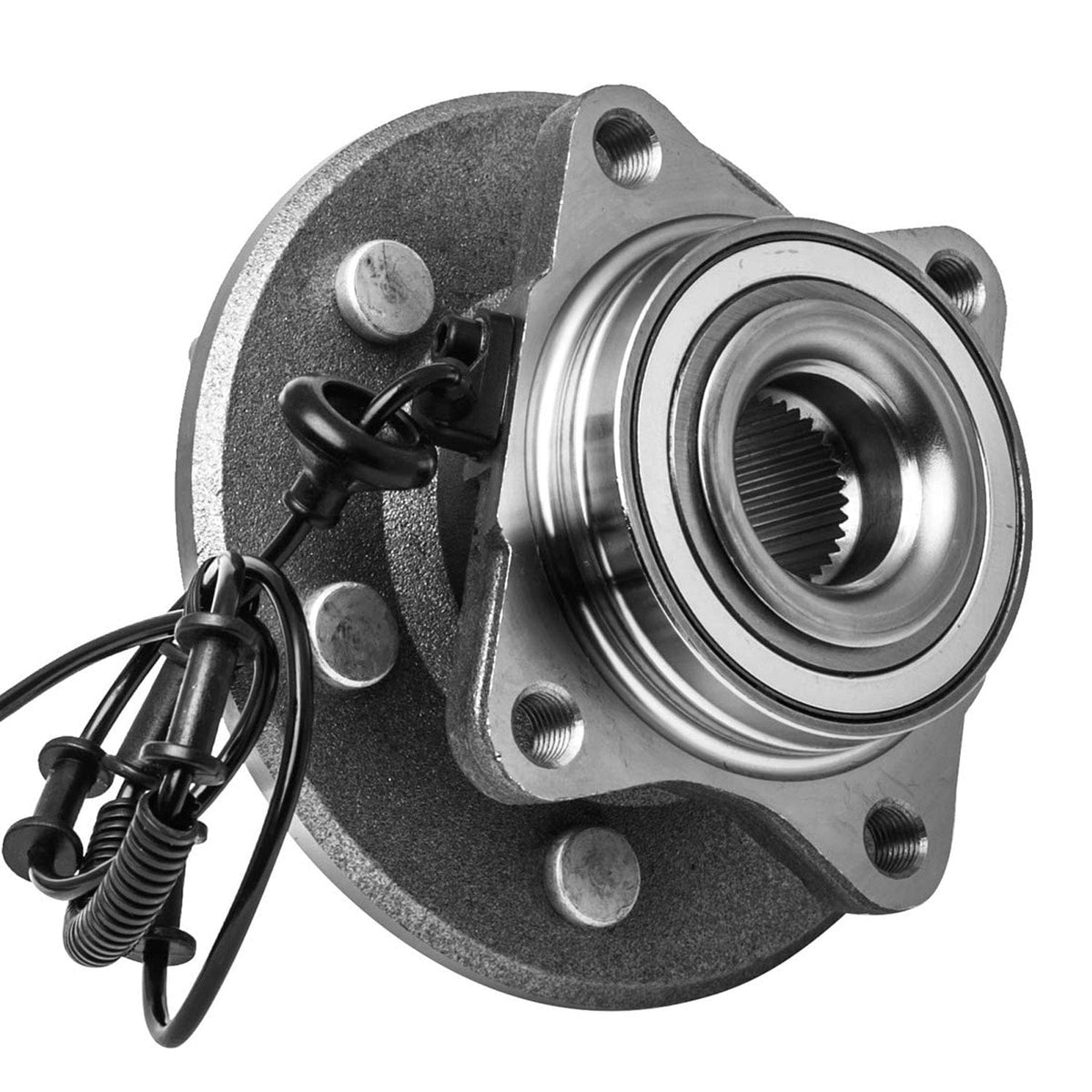 MotorbyMotor 541001 Rear Wheel Bearing and Hub Assembly with 6 Lugs Fits for Ford Expedition Lincoln Navigator Low-Runout OE Directly Replacement Hub Bearing (w/ABS)-2 Pack