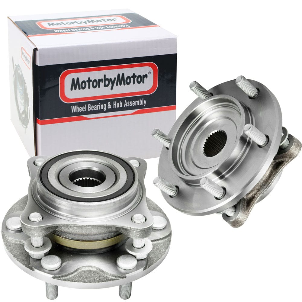 MotorbyMotor Front Wheel Bearing and Hub Assembly with 6 Lugs Fits for Lexus GX460 GX470,Toyota 4Runner FJ Cruiser Tacoma Low-Runout OE Directly Replacement Hub Bearing-2 Pack