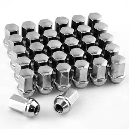 MotorbyMotor M14x1.5 Wheel Lug Nuts for Chevy GMC Cadillac Saturn Chrome