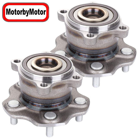 MotorbyMotor Rear Wheel Bearing Fits 2009-2014 Nissan Murano, 2011-2017 Nissan Quest Wheel Hub w/ABS, 5 Lugs 2WD- 512407 (2 Pack)