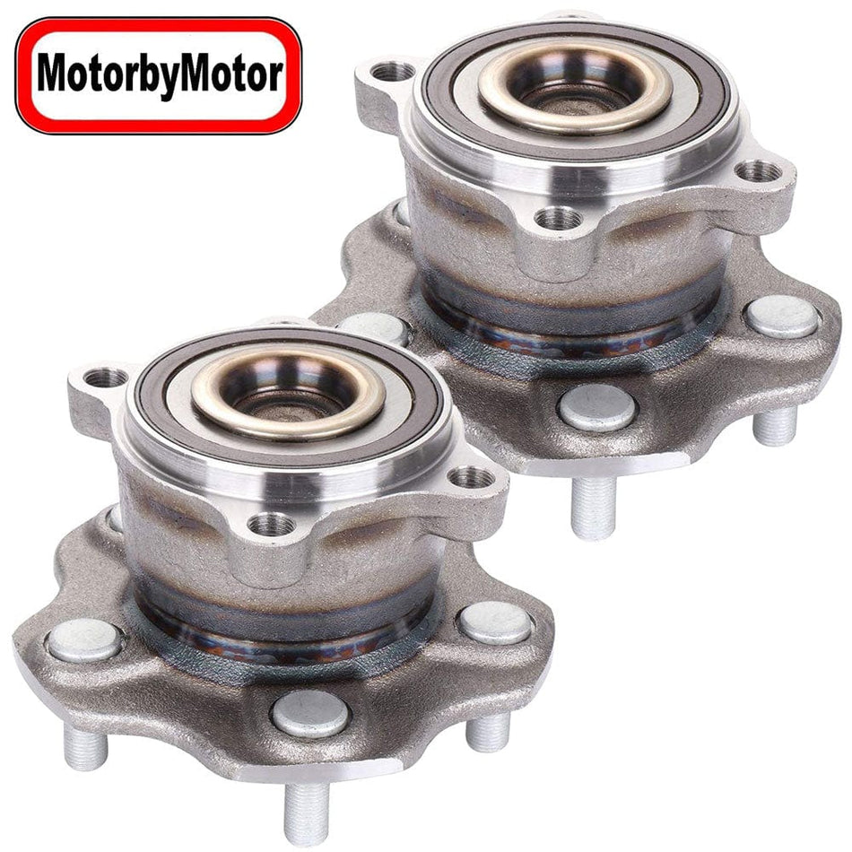 MotorbyMotor Rear Wheel Bearing Fits 2009-2014 Nissan Murano, 2011-2017 Nissan Quest Wheel Hub w/ABS, 5 Lugs 2WD- 512407 (2 Pack)