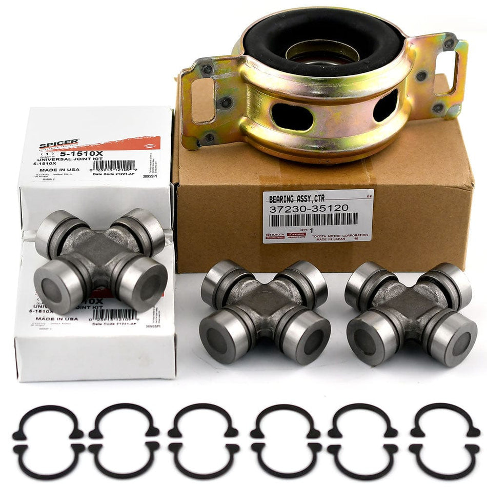 OEM Spicer Driveshaft Center Bearing & U-Joints Kit for T100 Tacoma Tundra RWD