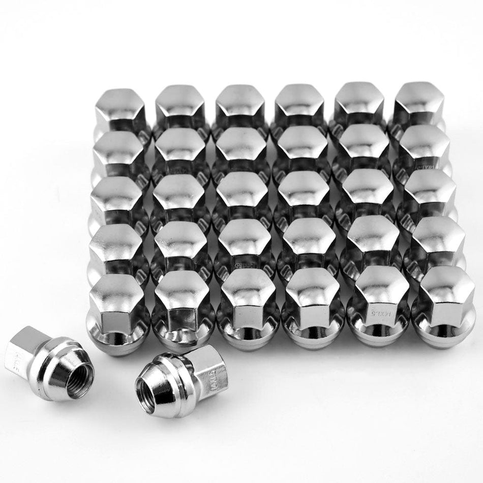 Ram 2500 3500 Chrome Wheel Lug Nuts - 14mm x 1.5 Polished Stainless Steel