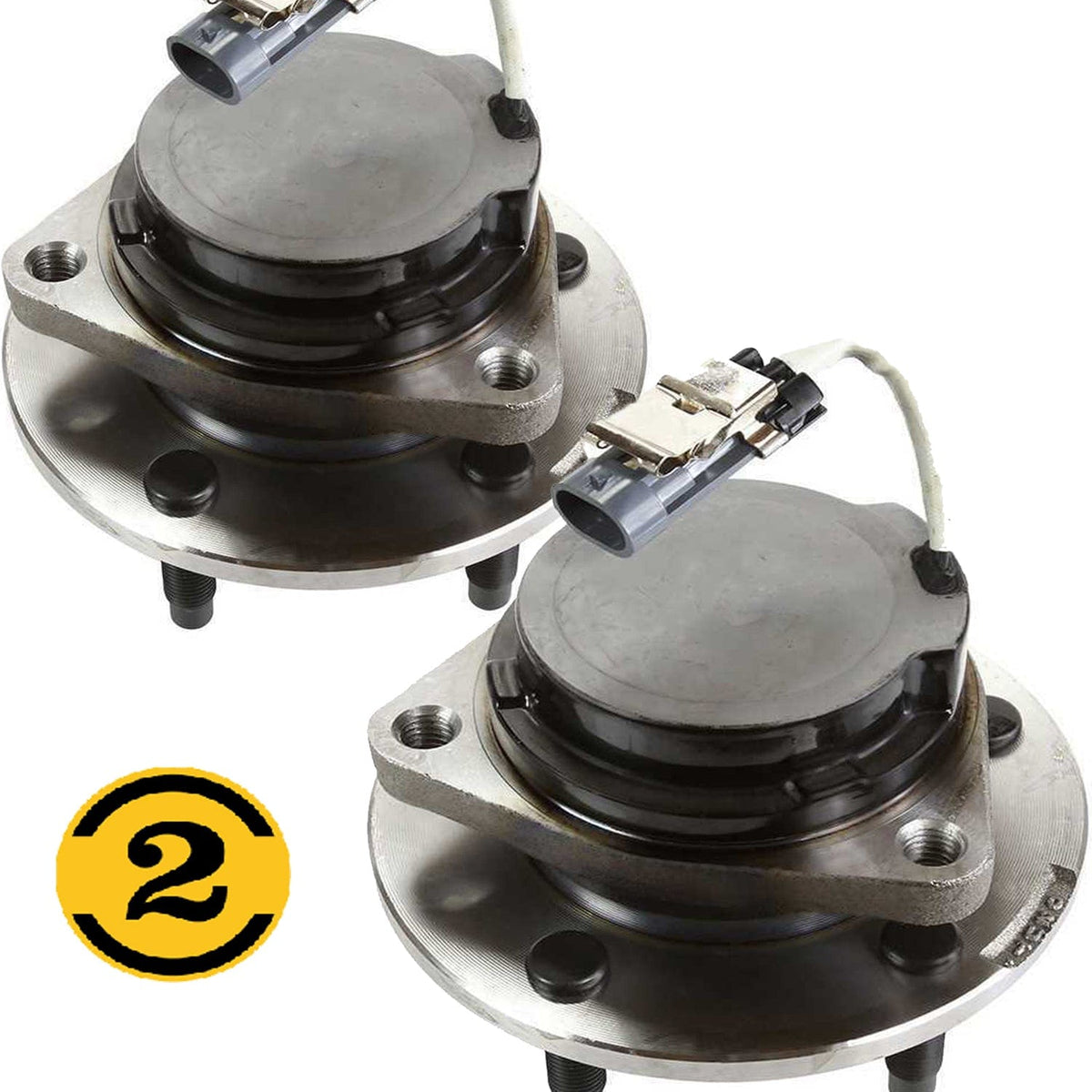 Rear Wheel Bearing Fit 2002-2007 Buick Rendezvous Wheel Hub w/ABS 2WD FWD-5 Lugs, 512222 (2 Pack)