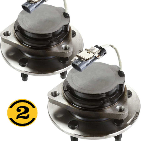 Rear Wheel Bearing Fit 2002-2007 Buick Rendezvous Wheel Hub w/ABS 2WD FWD-5 Lugs, 512222 (2 Pack)