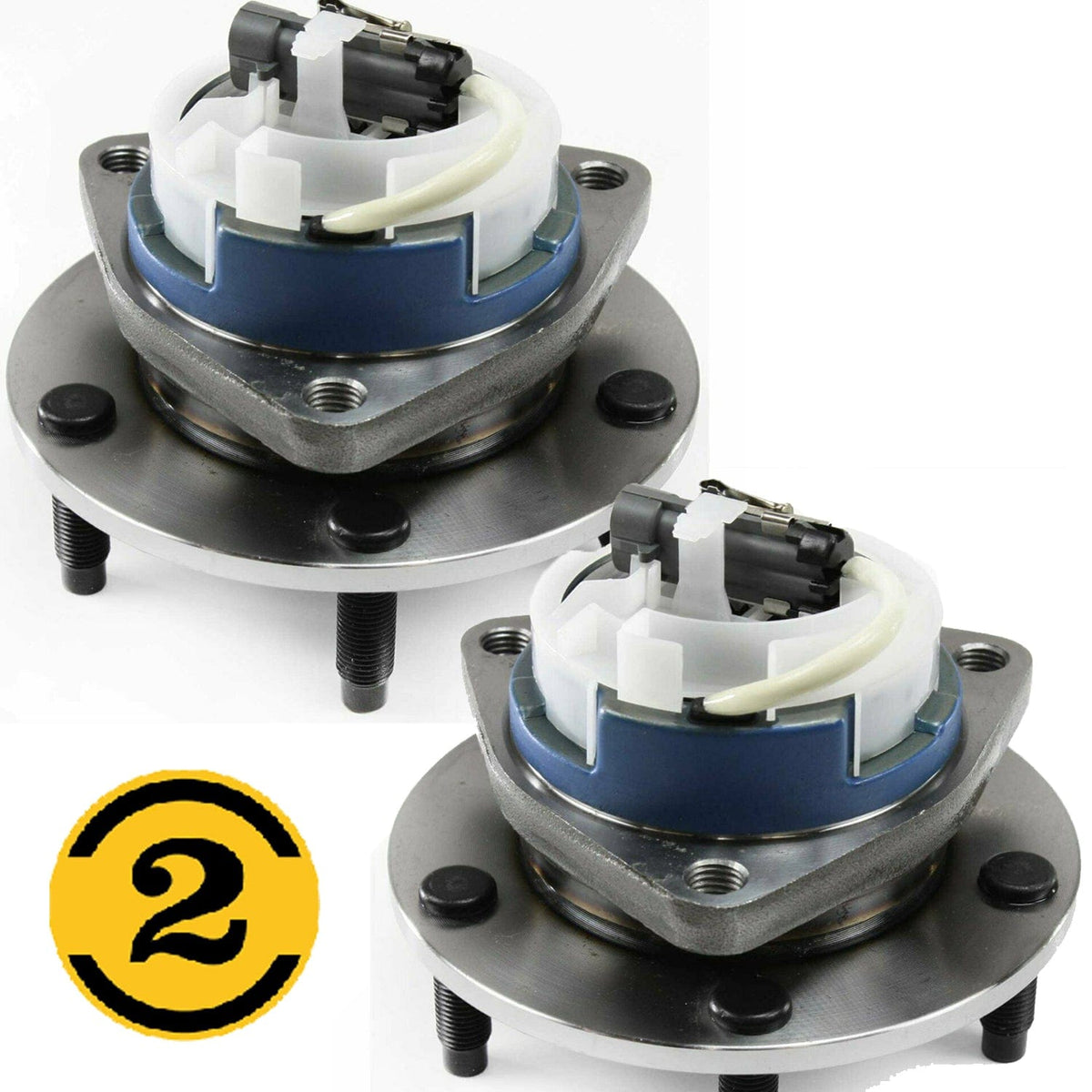 Rear Wheel Bearing Fit 2004-2008 Cadillac XLR, 1997-2008 Chevrolet Corvette Wheel Hub w/ABS, 5 Lugs, 512153 (2 PACK)