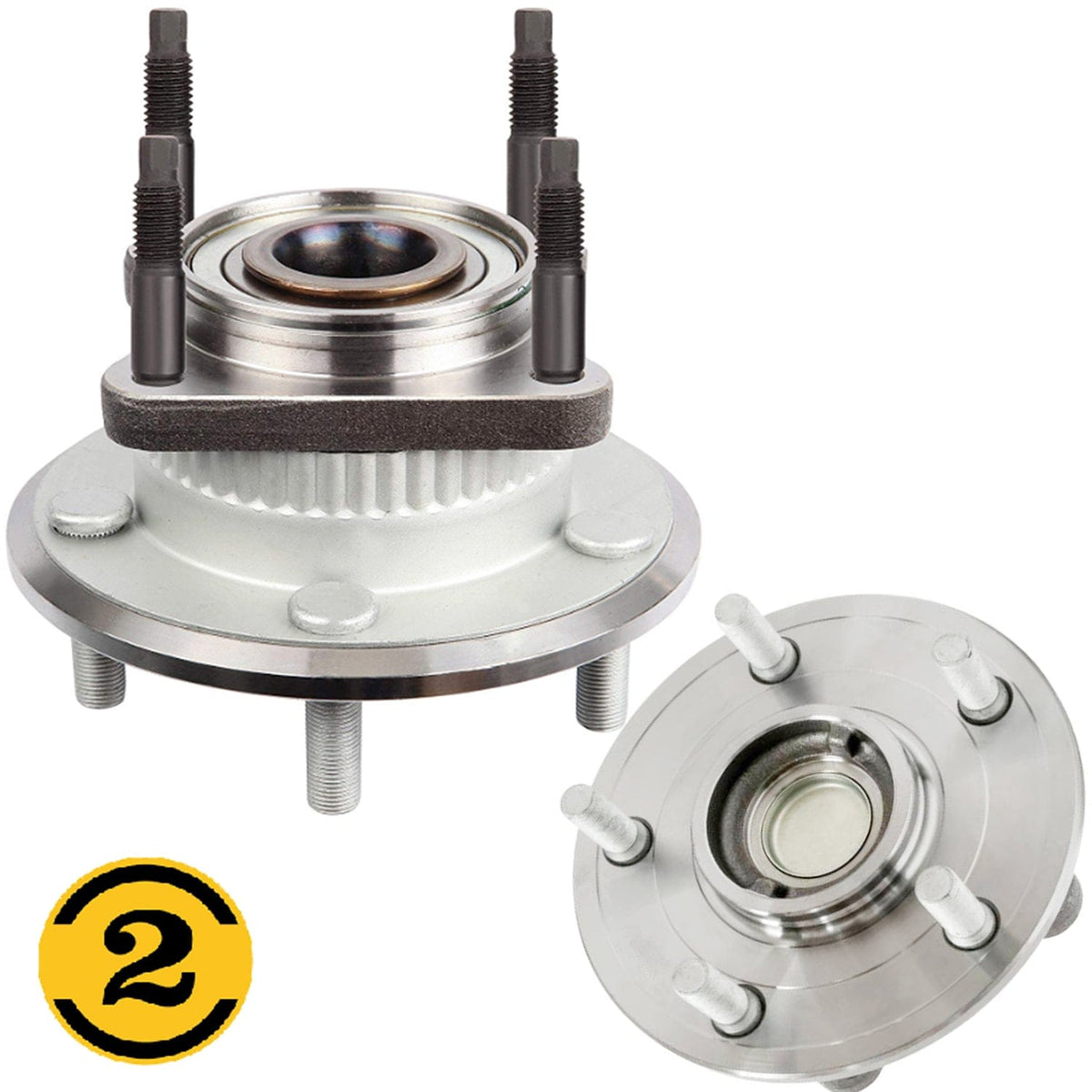 Rear Wheel Bearing Fit 2006-2010 Jeep Commander,2005-2010 Jeep Grand Cherokee Wheel Hub w/5 Lugs, 512302 (2 Pack)