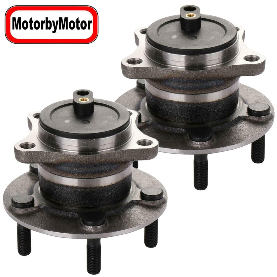 Rear Wheel Bearing Fit 2009-2013 Mazda 6 Wheel Hub with 5 Lugs-w/ABS, 512409 (2 Pack)