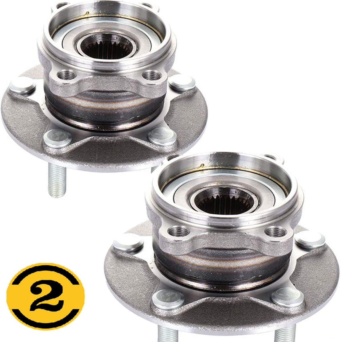 Rear Wheel Bearing Fit 2013-2017 Mazda CX-5 Wheel Hub w/ABS, 512551 (2 Pack)