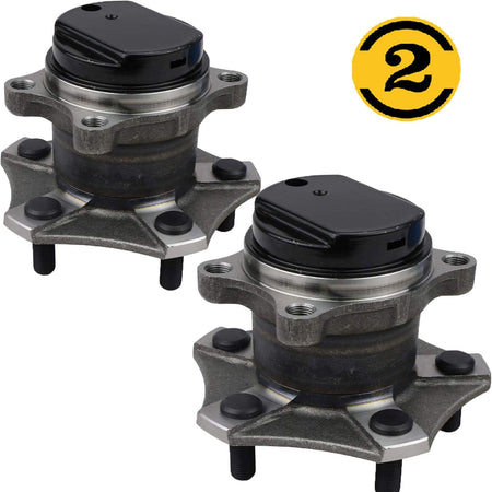 Rear Wheel Bearing Fit 2014 2015 Nissan Rogue Select, 2008-2012 Nissan Rogue Wheel Hub w/5 Lugs, FWD, 512398 (2 Pack)