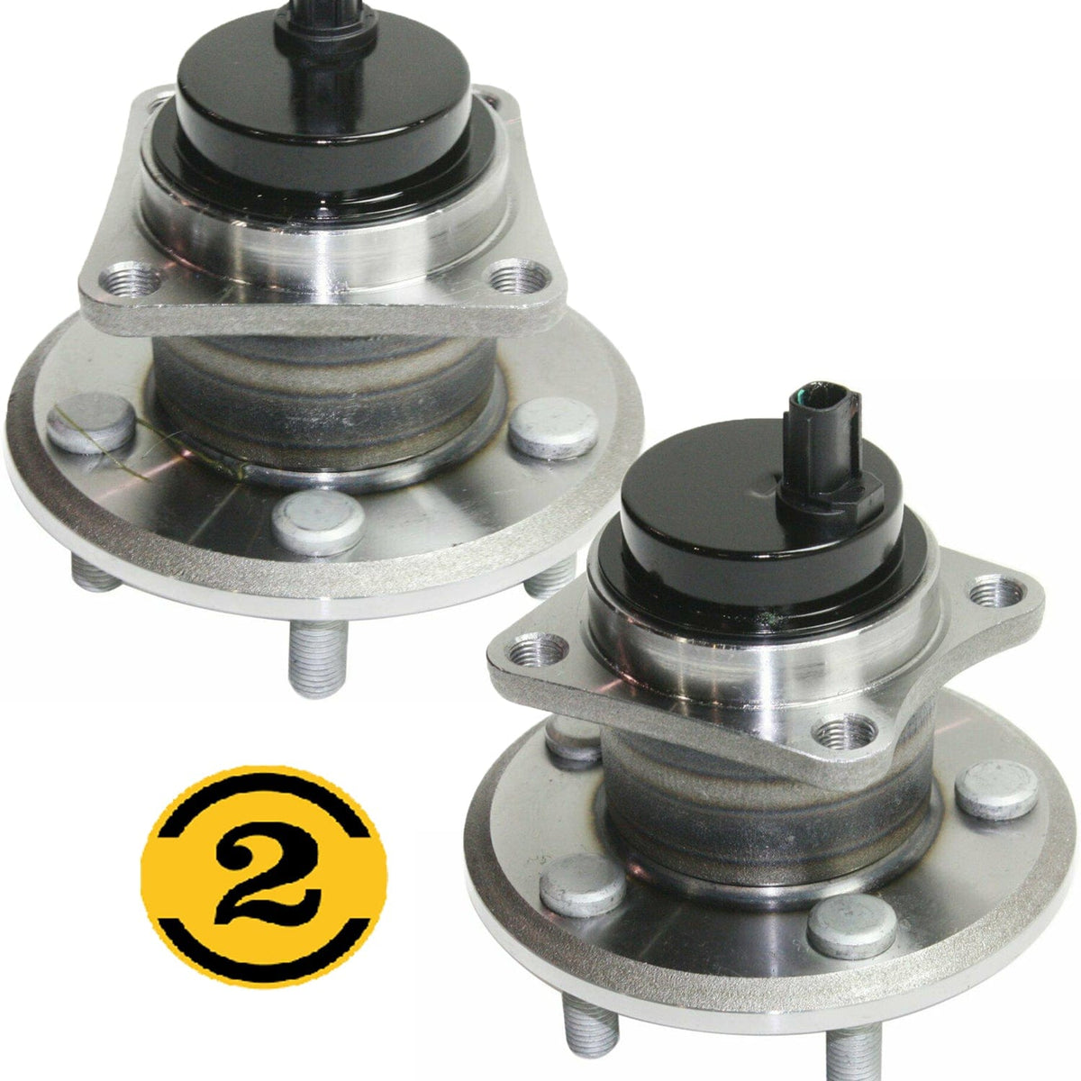 Rear Wheel Bearing Fit Toyota Corolla, IM，Matrix, 2009 2010 Ponitac Vibe Wheel Hub w/ABS, 5 Lugs, 512403 (2 Pack)