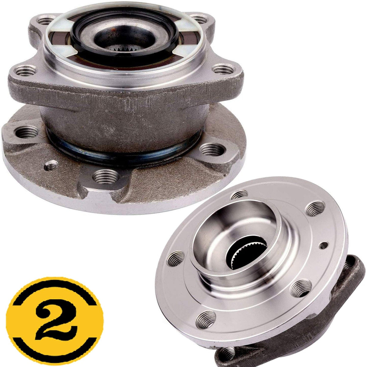 Rear Wheel Bearing Fit Volvo XC90 2003-2014 Wheel Hub, w/5 Lugs 4WD, 512273 (2 PACK)