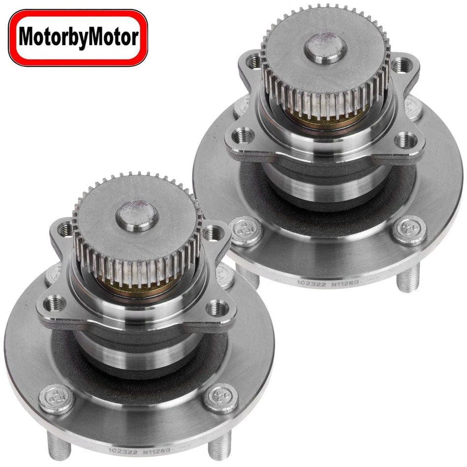 Rear Wheel Bearing for Chrysler Sebring, Dodge Avenger Stratus, Eagle Talon, Mitsubishi Eclipse Galant Wheel Hub 5 Lugs 2WD FWD, w/ABS 512136 (2 Pack)