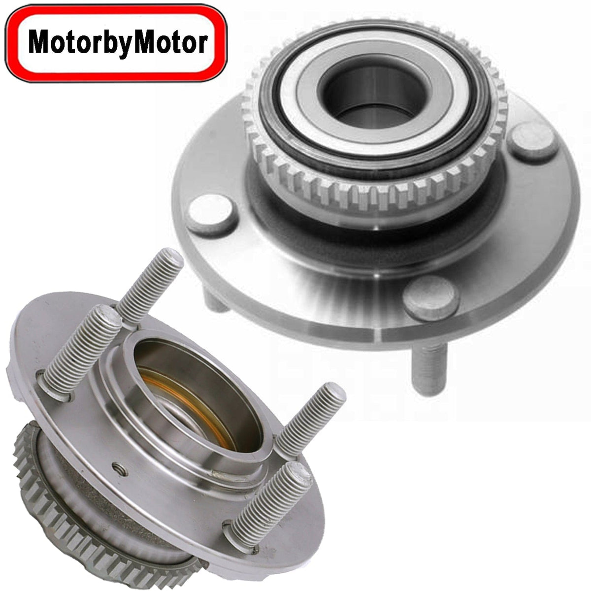 Rear Wheel Bearing for Hyundai Elantra, Kia Spectra, Kia Spectra 5 Wheel Hub  w/ABS, 4 Lugs-512195  (2 Pack)