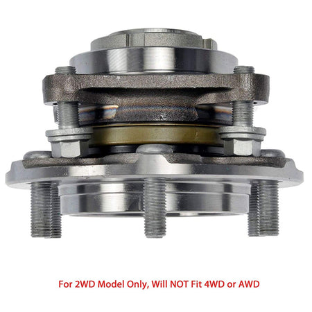 2WD Front Wheel Bearing & Hub For Toyota FJ Cruiser 2007 2008 2009 - 2014 6 Lugs