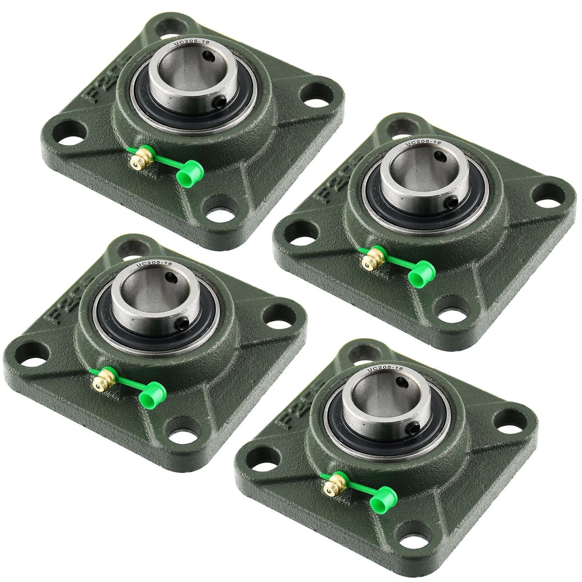 UCF205-16 Solid Pillow Block Flange Mounted Bearing-1 INCH Bore 4 Bolt -Self Aligning-Pillow Block Bearing-4Pack