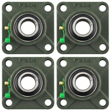 UCF205-16 Solid Pillow Block Flange Mounted Bearing-1 INCH Bore 4 Bolt -Self Aligning-Pillow Block Bearing-4Pack