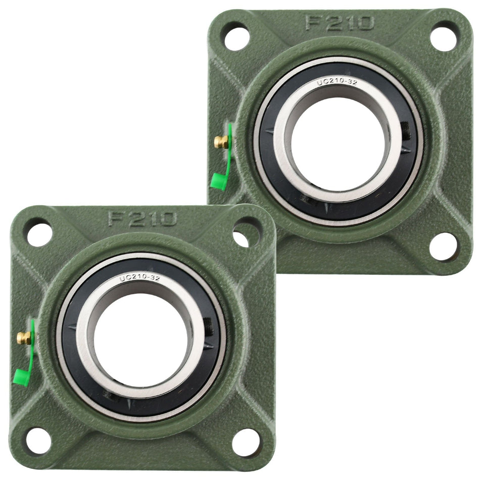 UCF210-32 Solid Pillow Block Flange Mounted Bearing-2" Bore 4 Bolt 23.3 kN-Self Aligning-Pillow Block Bearing-2 Pack