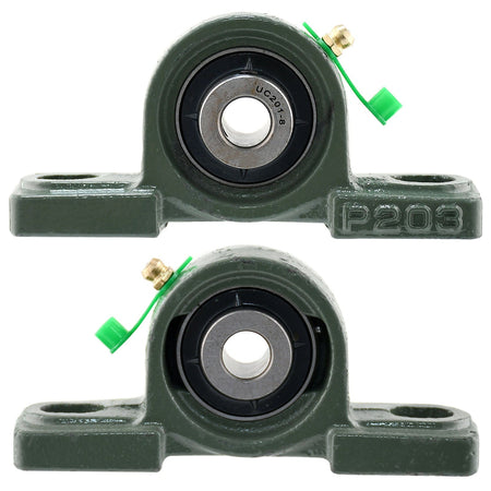 UCP201-8 Solid Pillow Block Flange Mounted Bearing-1/2" Bore 2 Bolt -Self Aligning-Pillow Block Bearing-4 Pack