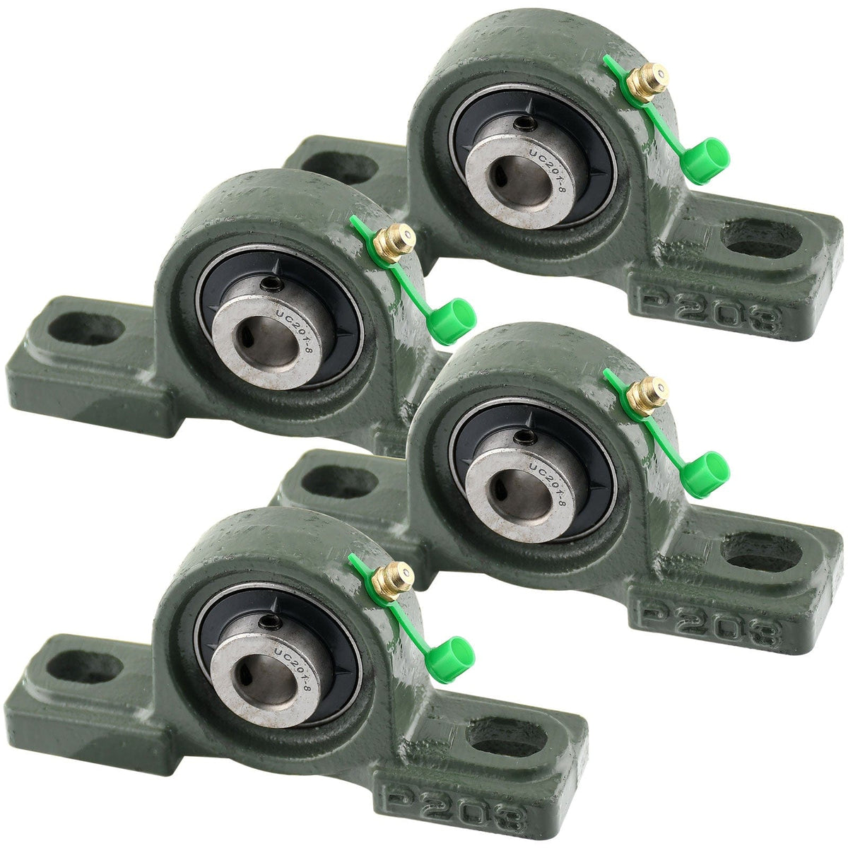 UCP201-8 Solid Pillow Block Flange Mounted Bearing-1/2" Bore 2 Bolt -Self Aligning-Pillow Block Bearing-4 Pack