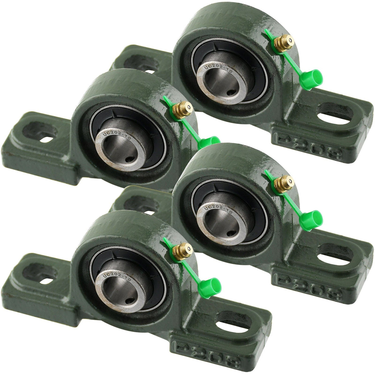 UCP202-10 Solid Pillow Block Flange Mounted Bearing-5/8" Bore 2 Bolt -Self Aligning-Pillow Block Bearing-4Pack