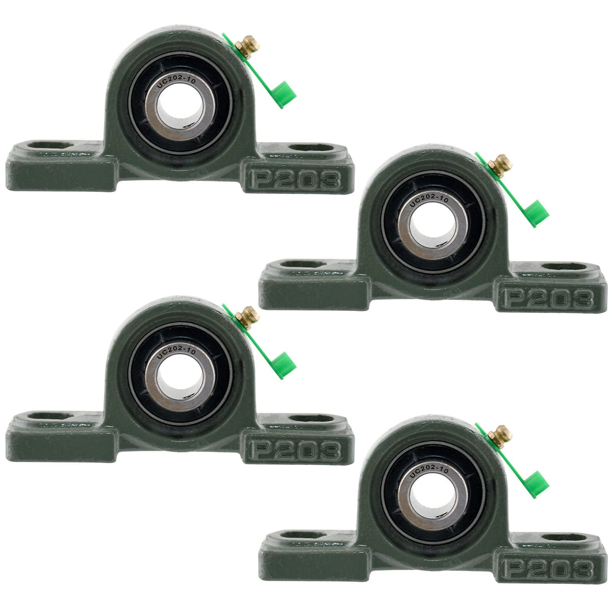 UCP202-10 Solid Pillow Block Flange Mounted Bearing-5/8" Bore 2 Bolt -Self Aligning-Pillow Block Bearing-4Pack