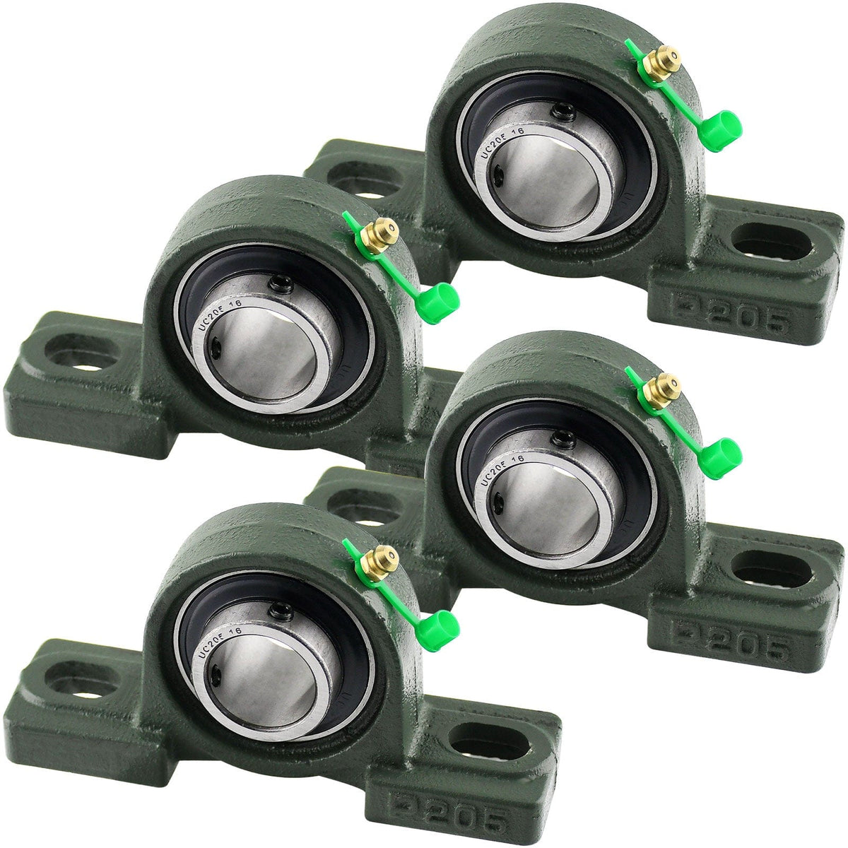 UCP205-16 Solid Pillow Block Flange Mounted Bearing-1'' Bore 2 Bolt -Self Aligning-Pillow Block Bearing-4Pack