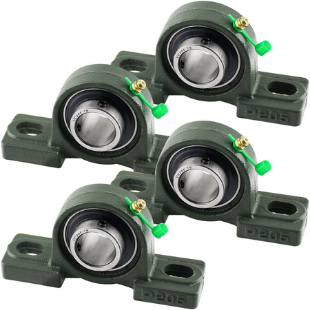 UCP205-16 Solid Pillow Block Flange Mounted Bearing-1'' Bore 2 Bolt -Self Aligning-Pillow Block Bearing-4Pack