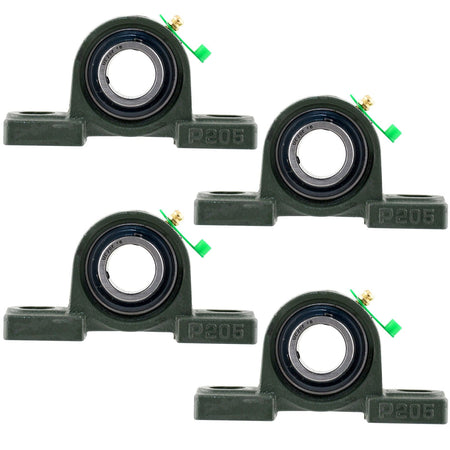 UCP205-16 Solid Pillow Block Flange Mounted Bearing-1'' Bore 2 Bolt -Self Aligning-Pillow Block Bearing-4Pack