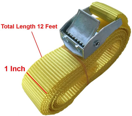 Heavy-Duty 8ft Lashing Straps - 750lbs Cargo Tie Down for Kayak & Roof Rack