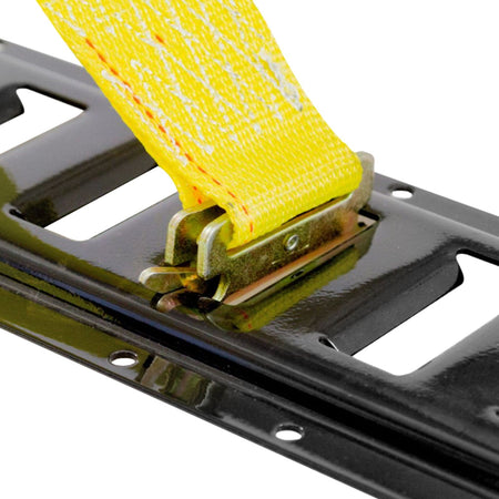 Robbor 2Pk E Track Ratchet Straps E Track Cargo Tie Downs,2x12 Heavy Duty Polyester Ratchet Tie Down Straps with ETrack Spring Fittings,Tie Down Motorcycle, Trailer,Trucks,Van Cargo Load