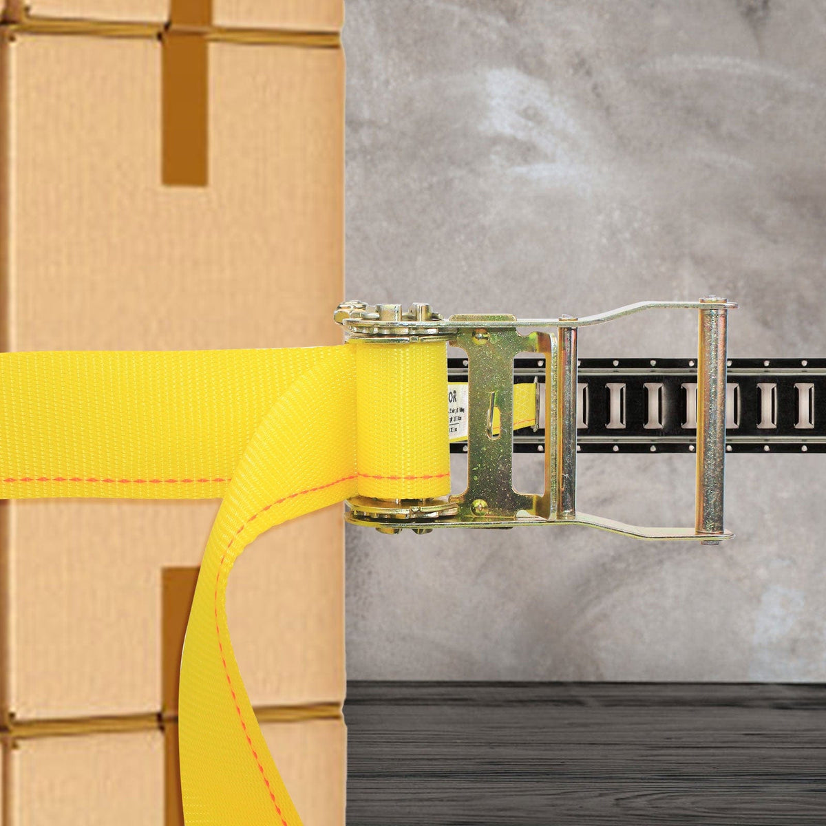 Robbor 2Pk E Track Ratchet Straps E Track Cargo Tie Downs,2x12 Heavy Duty Polyester Ratchet Tie Down Straps with ETrack Spring Fittings,Tie Down Motorcycle, Trailer,Trucks,Van Cargo Load