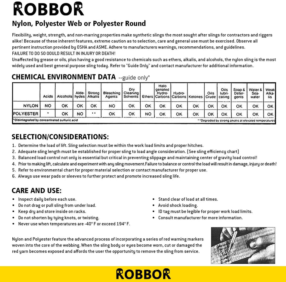 Robbor Lift Sling Webbing Straps 2 inch 7 Foot Tree Saver Winch Straps 13,000 Lbs Lift Sling w/Reinforced Eyes Heavy Duty Recovery ATV UTV Tow Straps 4 PK