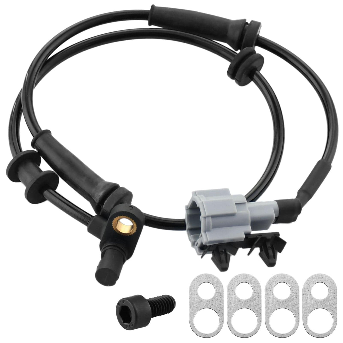 Front Wheel Speed ABS Sensor Fits for Nissan Frontier 2005-2019, Nissan Pathfinder 2005-2012, Nissan Xterra 2009-2012, Suzuki Equator 2009-2012-Wheel Speed ABS Assembly-2 Pack