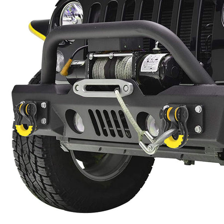 Robbor D Ring Shackles 3/4 inch D Shackles 57,000Ibs BS with 7/8"Screw Pin and Shackle Isolator & Washers Heavy Duty Anchor Clevis Shackles for Tow Strap,Winch,Off Road,Pickup,Vehicle Recovery