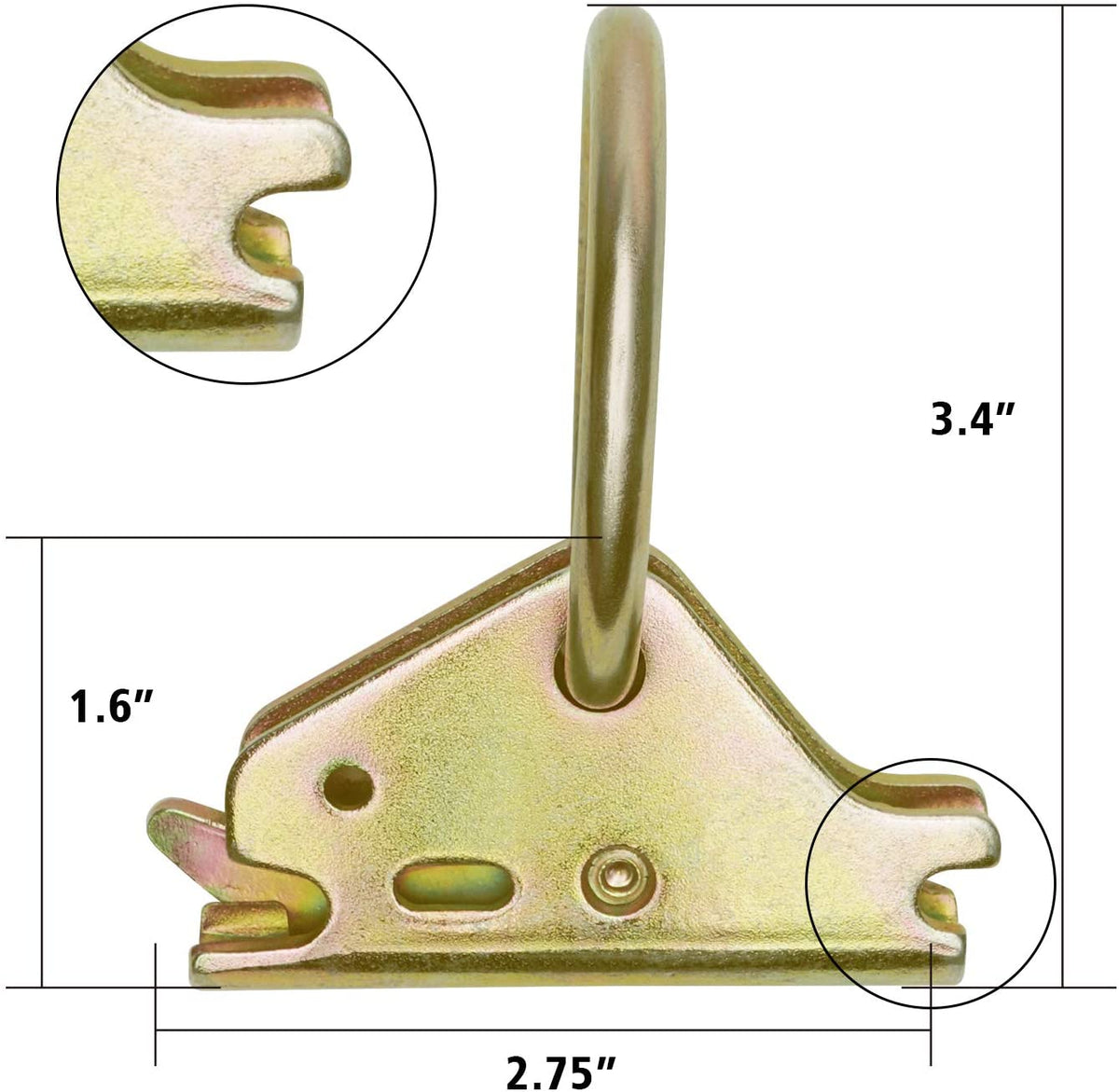 Robbor E-Track Ring Tie Down Anchors 10 Packs E-Track O Ring Perfect E-Tracking Fittings Multi-Purpose E Track Tie Downs Secure Cargo in Enclosed/Flatbed Trailers, Trucks,Van
